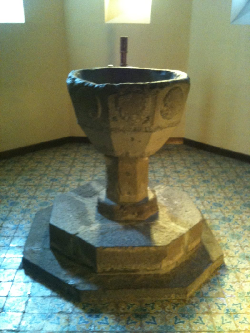 Baptismal Font Sanctuary of St. Francis Xavier, Javier, Spain.