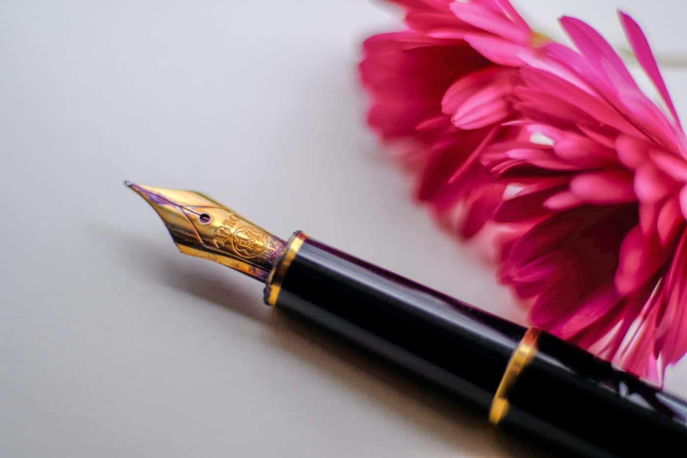 Pen and flower