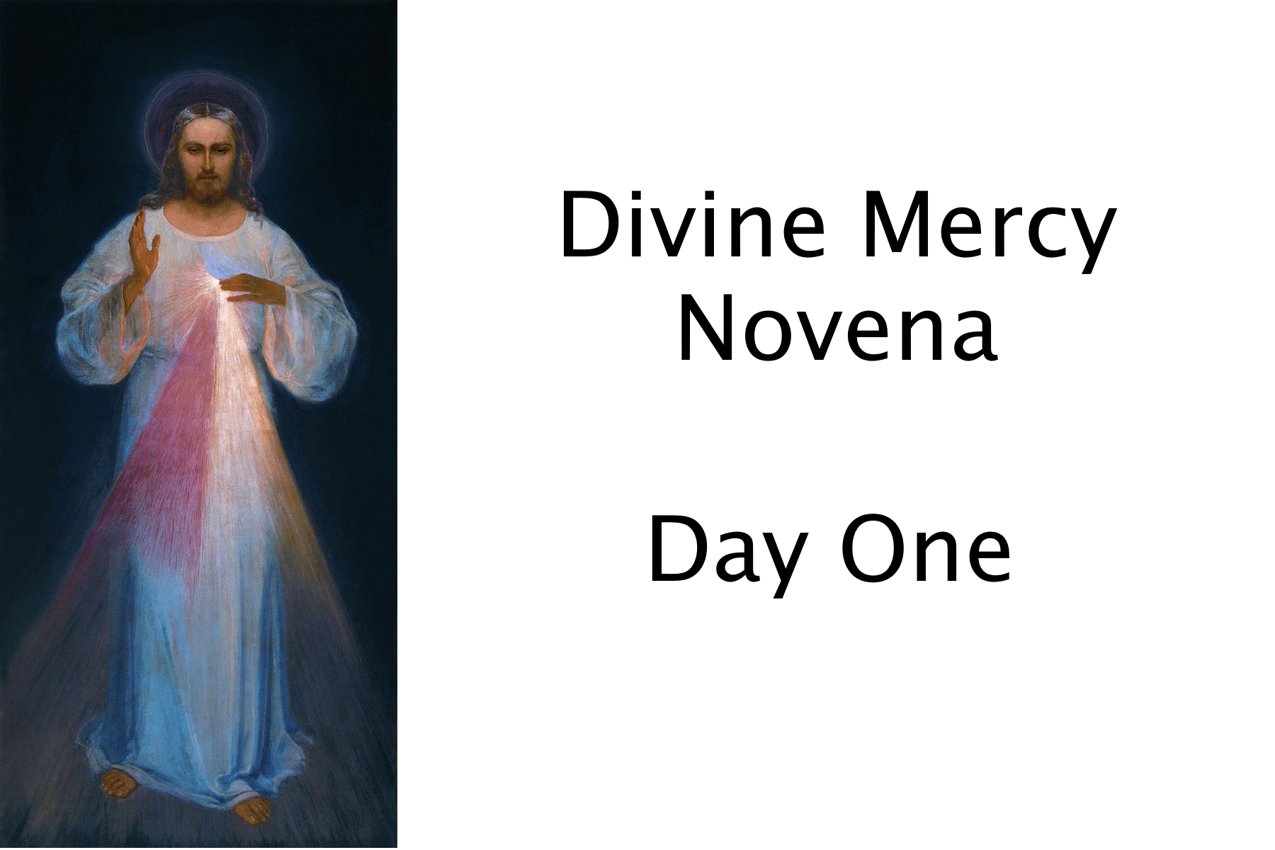 Divine Mercy Novena Day One