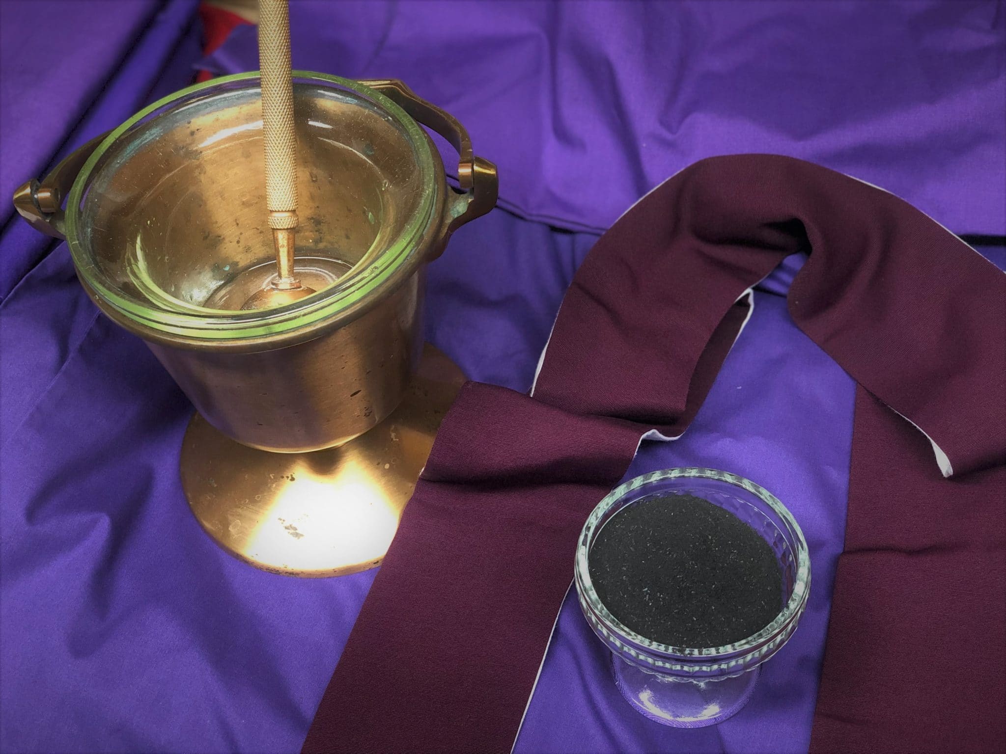 Ashes on table
