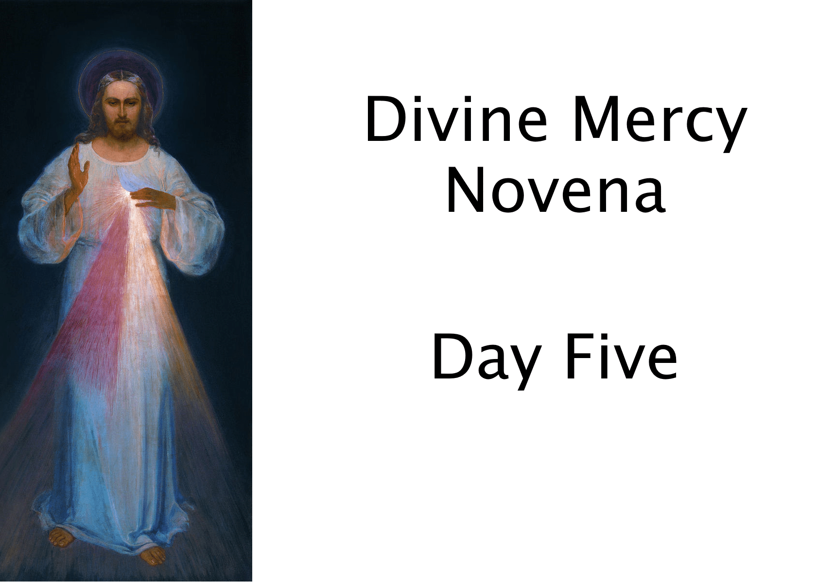 Novena Day Five Divine Mercy Novena Day Five