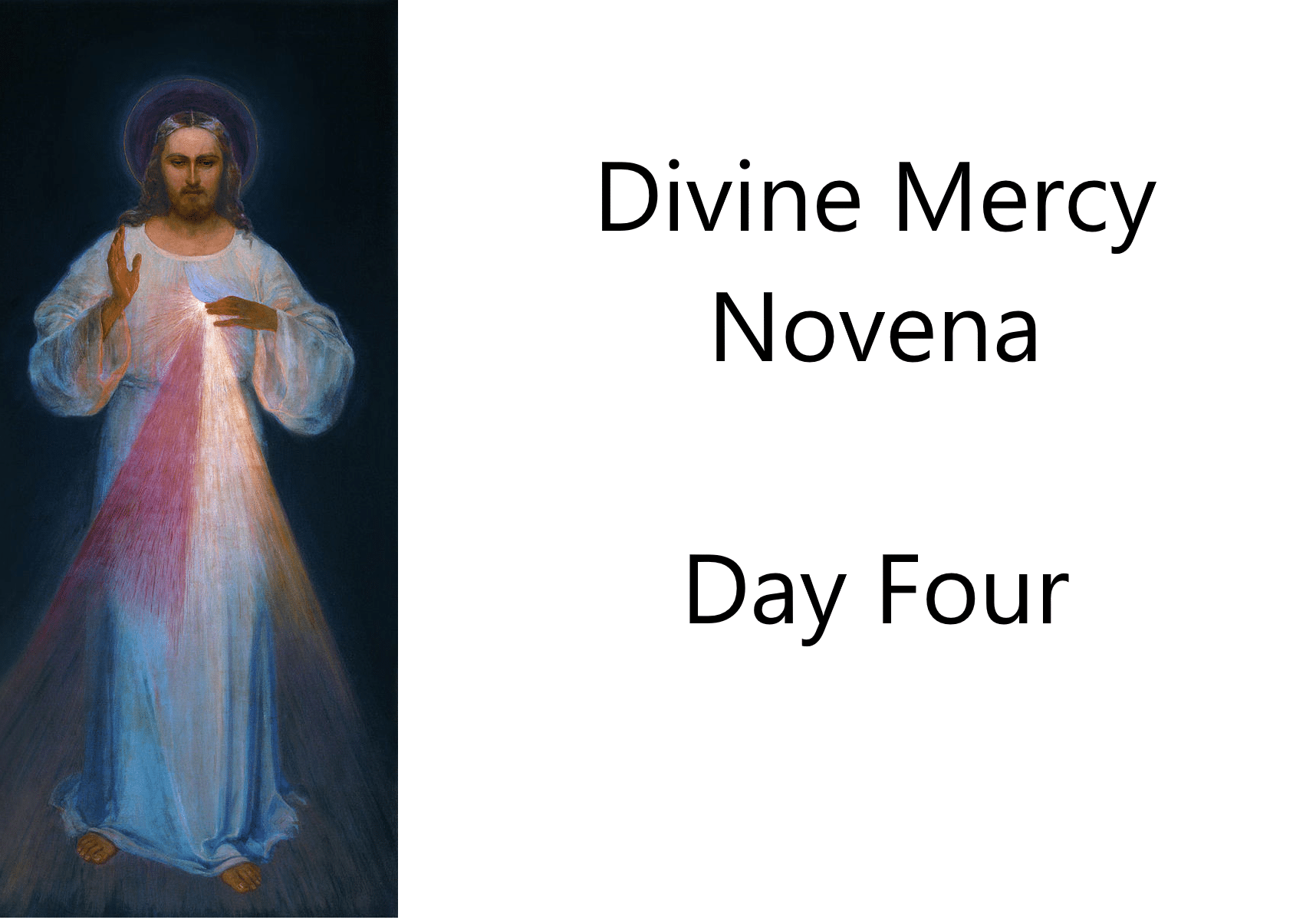 Novena Day Four Divine Mercy Novena Day Four